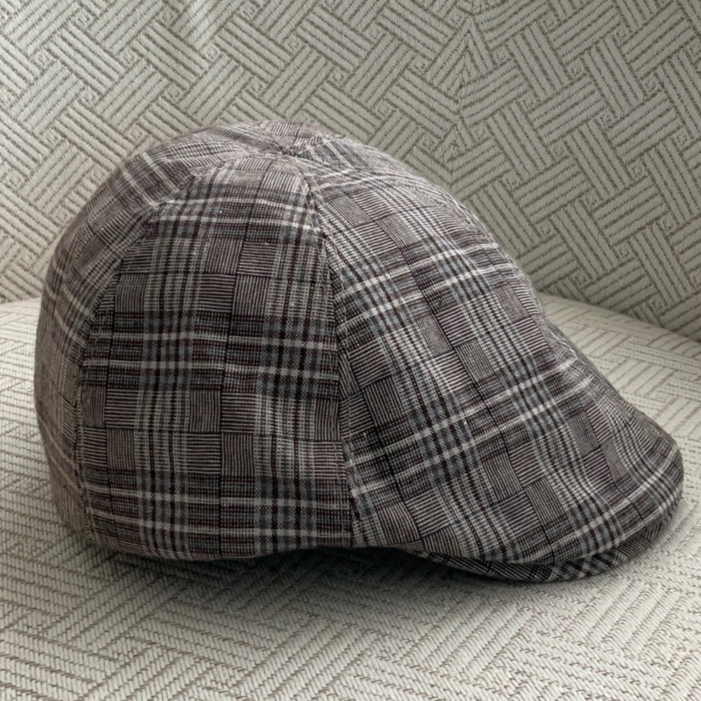 GALERIES Lafayette Newsboy Stylish Brown Plaid Men's Hat